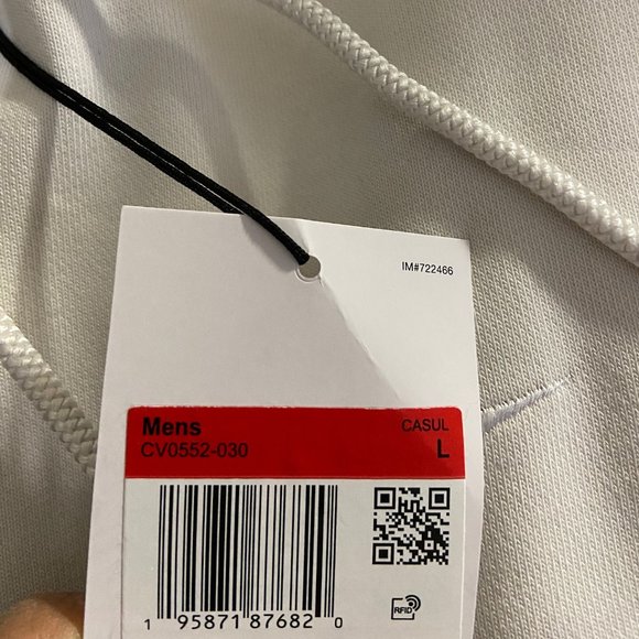 Nike NRG Solo Swoosh Fleece Hoodie Phantom White Heavyweight Men CV0552-030 - Picture 9 of 10